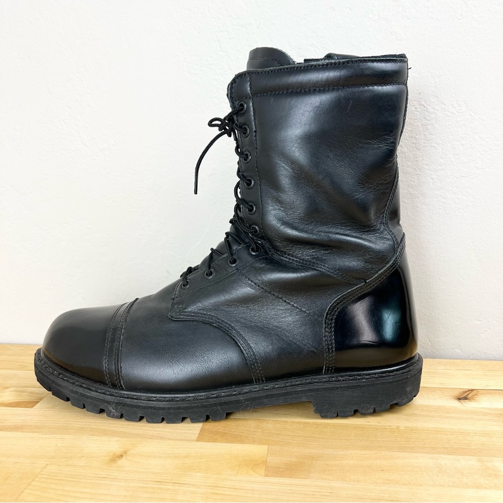 Rocky 10" Paraboot Black Leather Jump Boots Combat Biker Military Men's Size 14